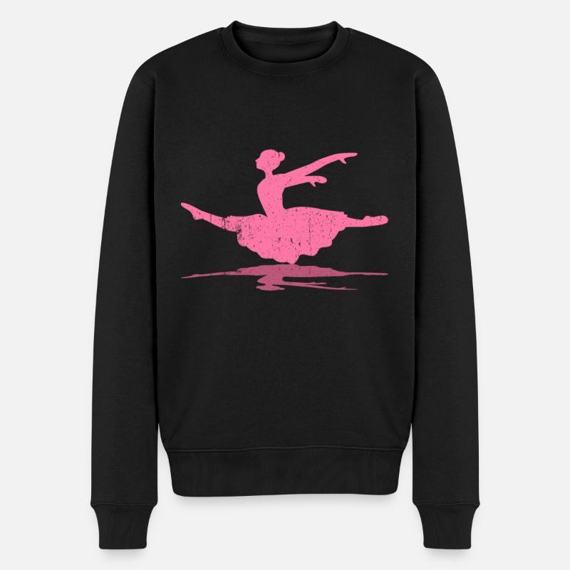 Ballerina Spagat Ballett-Tänzerin - Männer Premium Bio Pullover - Schwarz