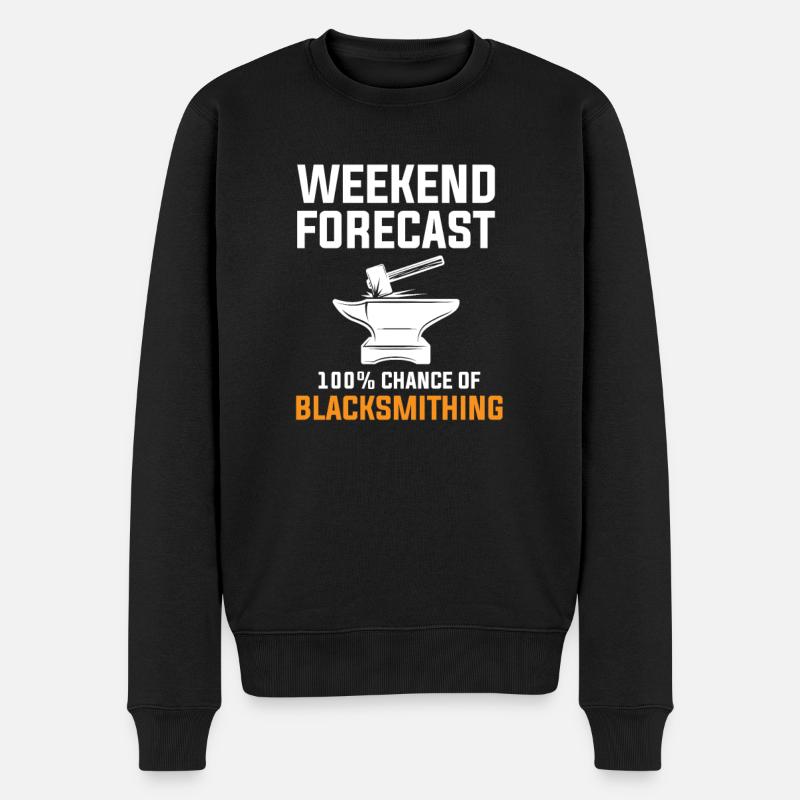 blacksmith weekend forecast, blacksmith - Männer Premium Bio Pullover - Schwarz