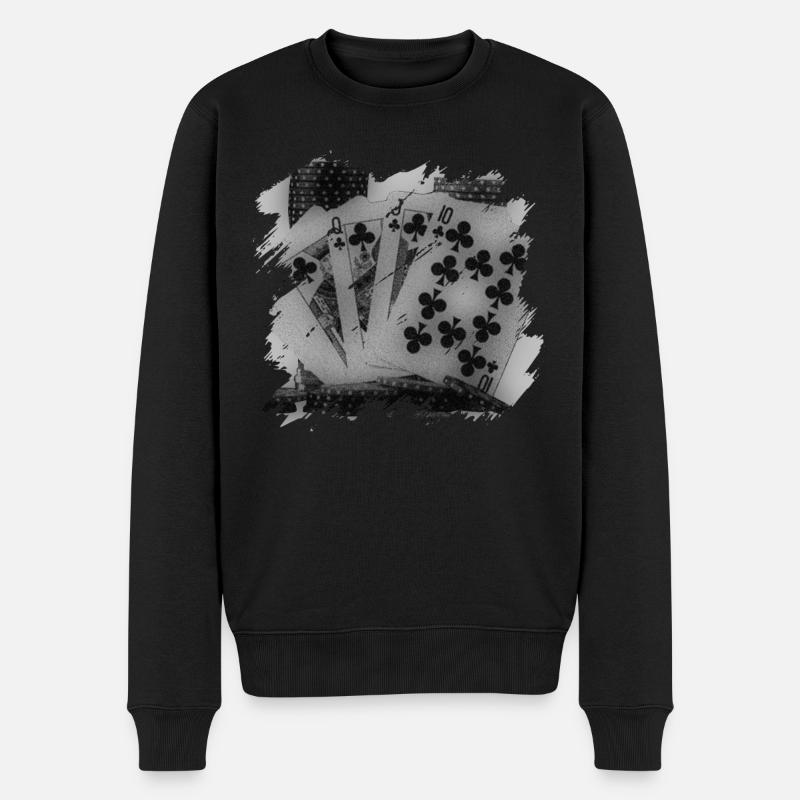 Poker - Pull Premium bio Homme - noir