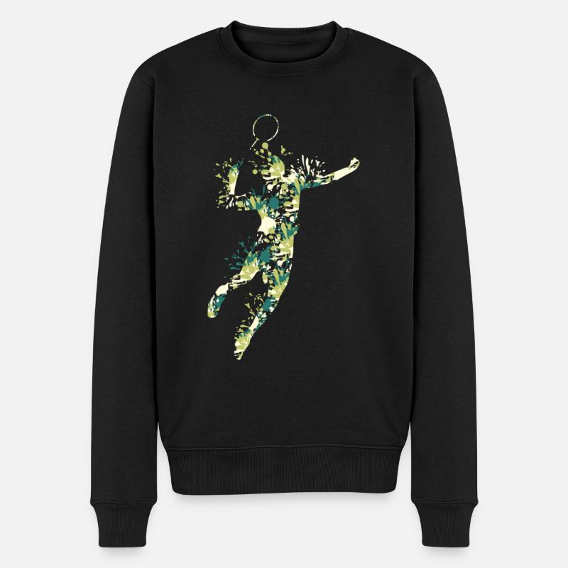 Badminton - Männer Premium Bio Pullover - Schwarz
