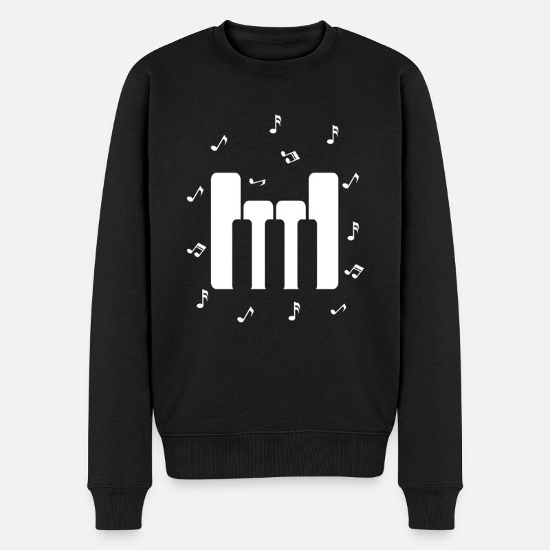 Piano drôle piano - Pull Premium bio Homme - noir