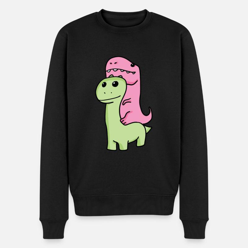 Dinosaurier für Kinder - Männer Premium Bio Pullover - Schwarz