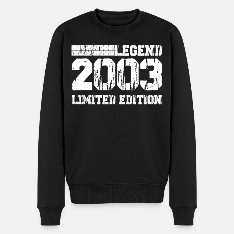 18. Geburtstag 2003 Volljährig - Männer Premium Bio Pullover - Schwarz