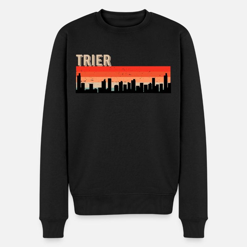 Trèves rétro - Pull Premium bio Homme - noir