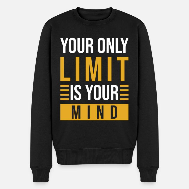 Motivation Mindset Phrase - Pull Premium bio Homme - noir