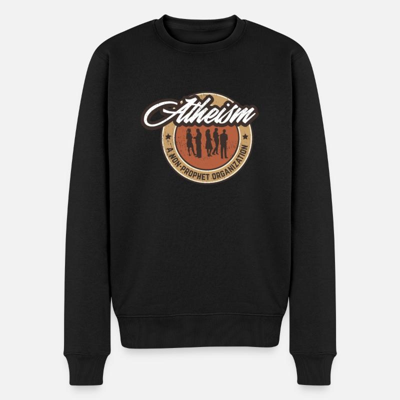 Atheism A NonProphet Organization für Atheisten - Männer Premium Bio Pullover - Schwarz