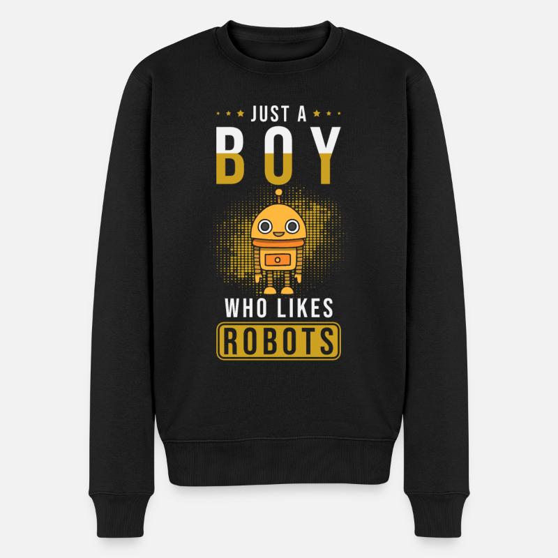 Robot - Pull Premium bio Homme - noir