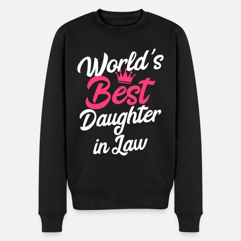Beste Schwiegertochter - Männer Premium Bio Pullover - Schwarz