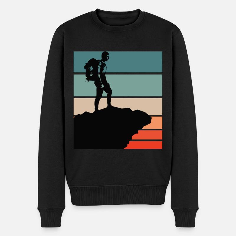 Hiking - Männer Premium Bio Pullover - Schwarz