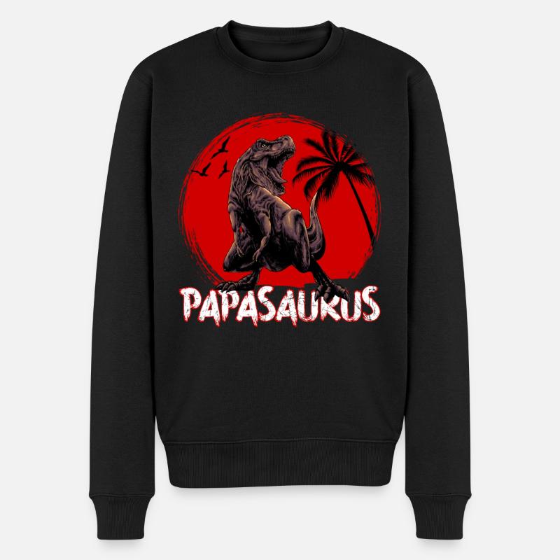 Dino Papa Papasaurus - Pull Premium bio Homme - noir