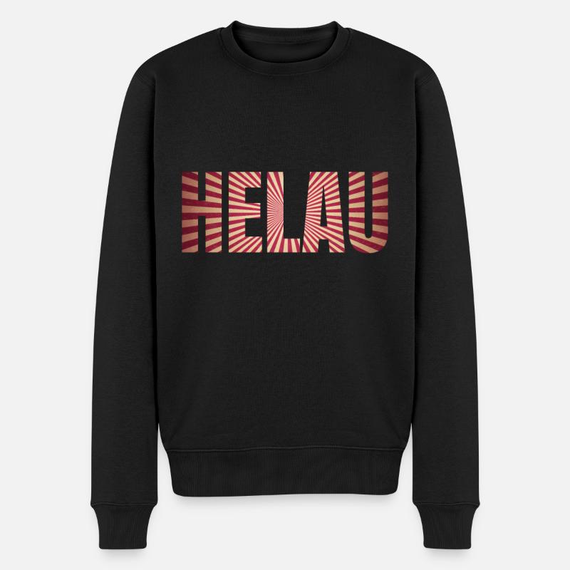 Helau Fastnacht Karneval - Männer Premium Bio Pullover - Schwarz