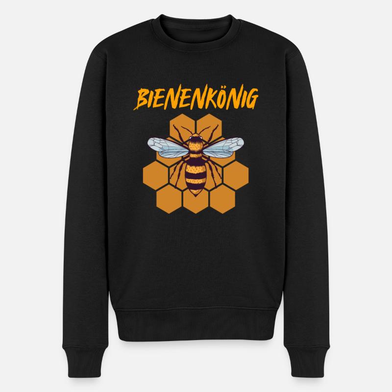 Bienenkönig Imker Bienenzüchter Geschenk - Männer Premium Bio Pullover - Schwarz