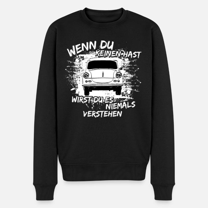 Ost Deutschland Auto Trabi Retro Oldtimer Auto - Männer Premium Bio Pullover - Schwarz