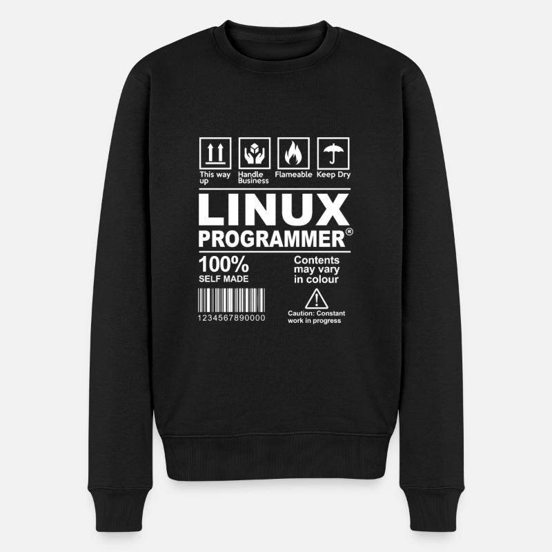 Geek Linux Programmierer lustige Definition - Männer Premium Bio Pullover - Schwarz
