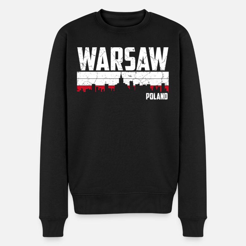 Varsovie Skyline Pologne - Pull Premium bio Homme - noir