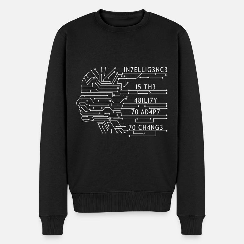 Intelligenz Fähigkeit Wandel - Männer Premium Bio Pullover - Schwarz