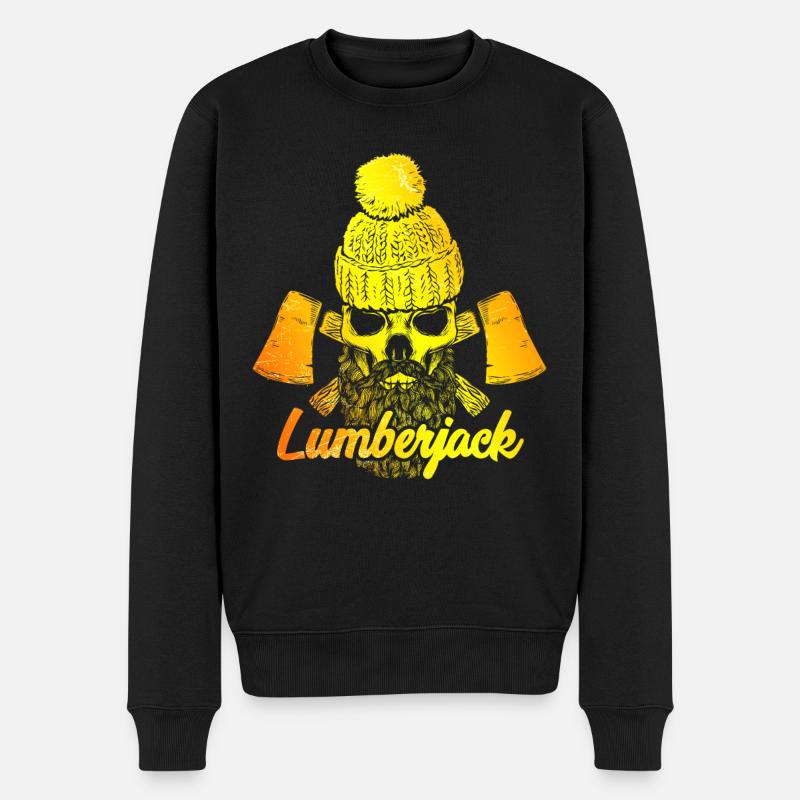 Lumberjack Förster Forstwart - Männer Premium Bio Pullover - Schwarz