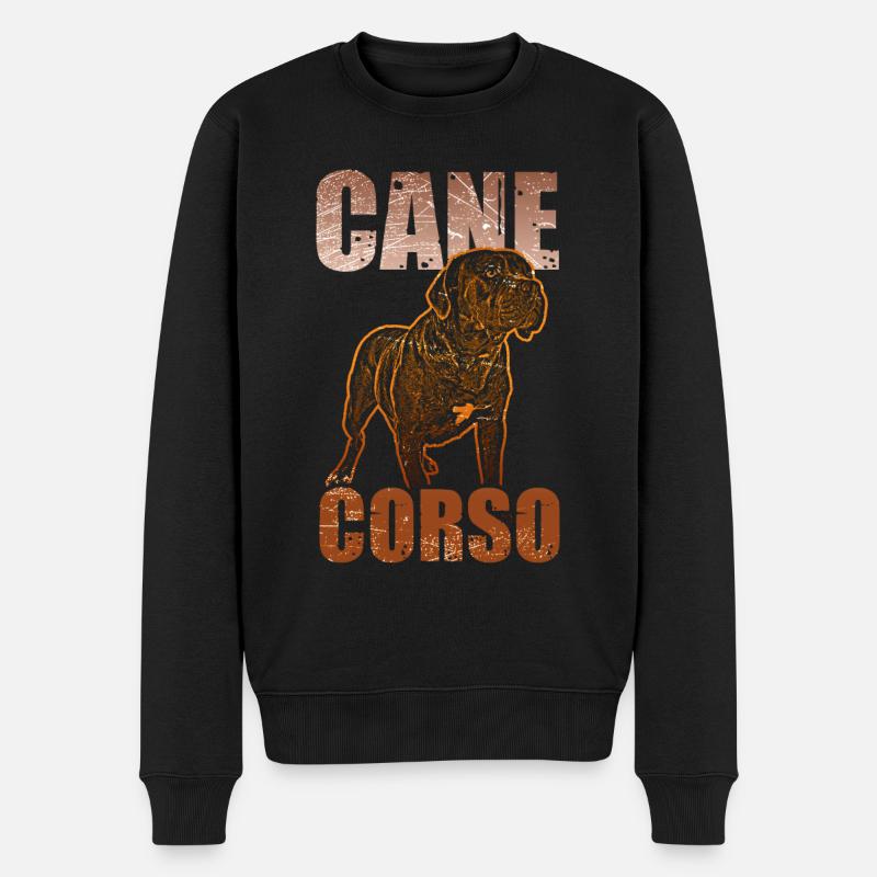 Cane Corso - Männer Premium Bio Pullover - Schwarz