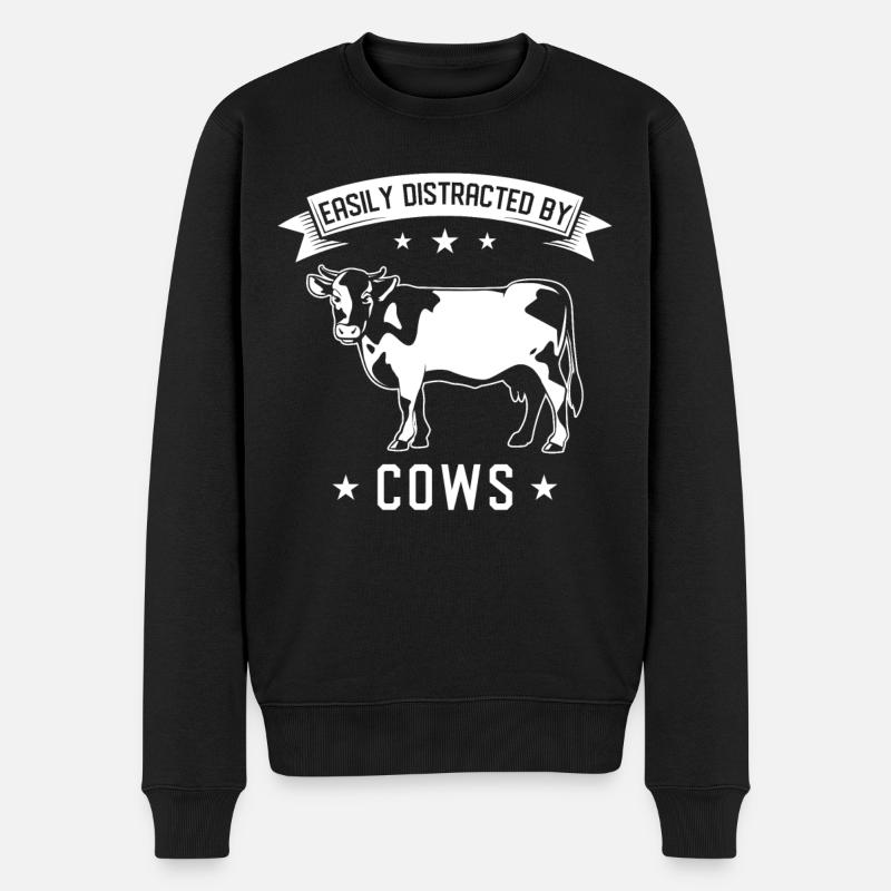 Kuh Kühe Spruch - Männer Premium Bio Pullover - Schwarz