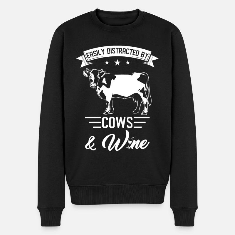 Vaches Rengaine - Pull Premium bio Homme - noir