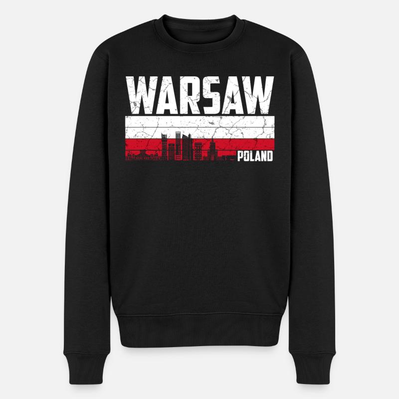 Varsovie Pologne - Pull Premium bio Homme - noir