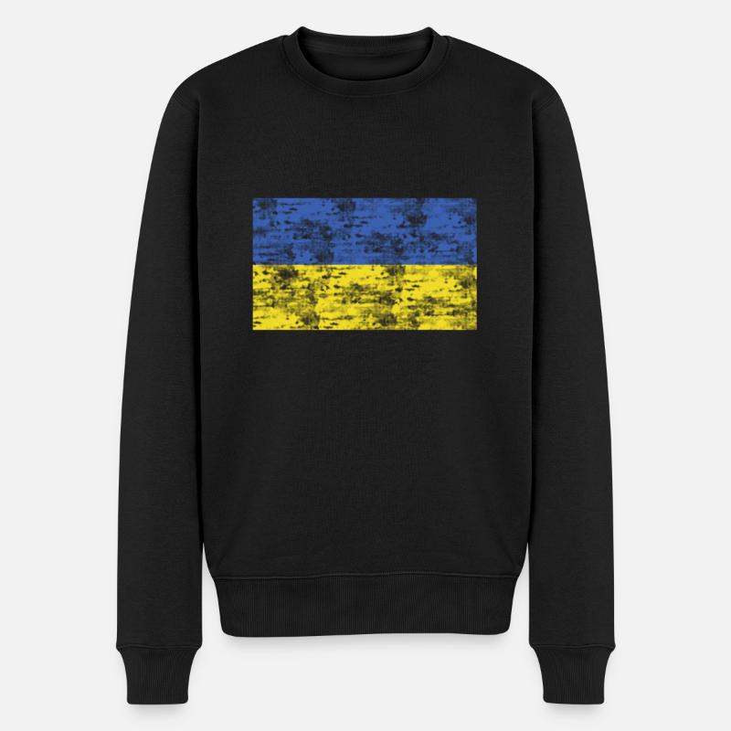 Drapeau de l’Ukraine - Pull Premium bio Homme - noir
