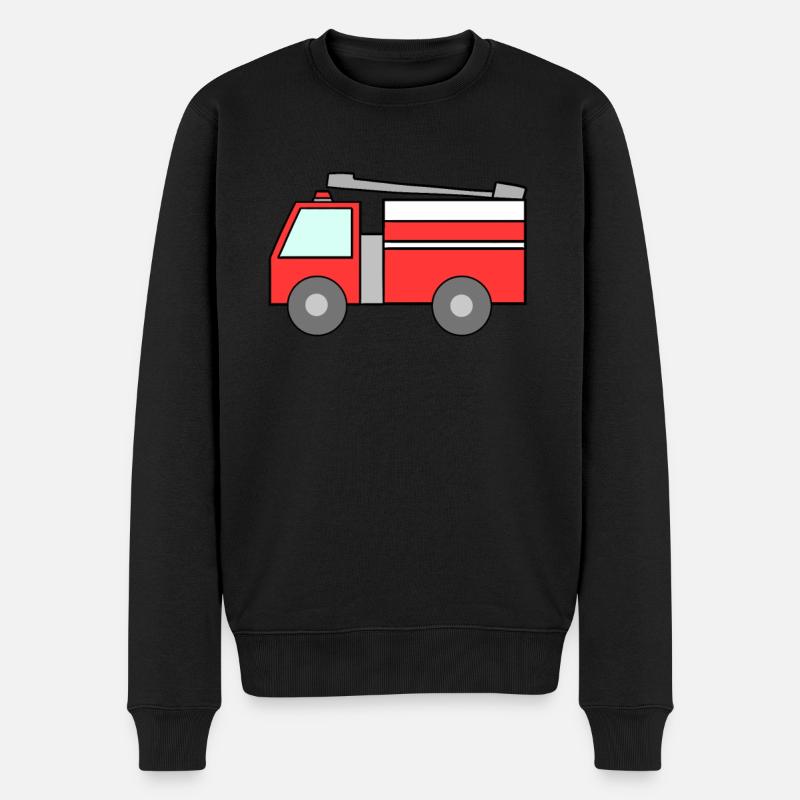 Feuerwehr - Männer Premium Bio Pullover - Schwarz