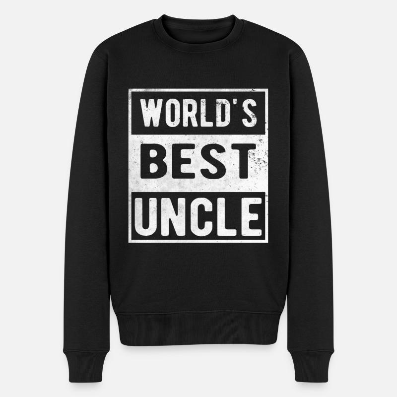Bester Onkel - Männer Premium Bio Pullover - Schwarz