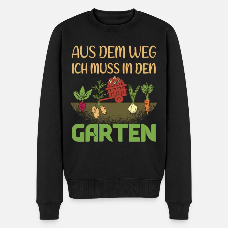 Garten Sprüche - Lustiges Hobbygärtner Geschenk - Männer Premium Bio Pullover - Schwarz