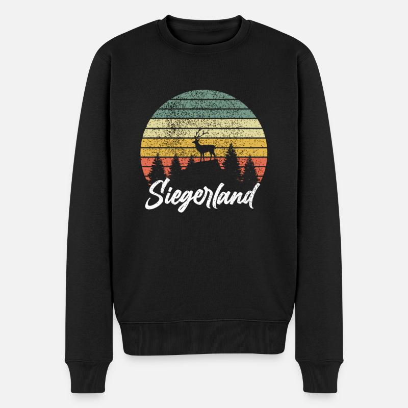 Sejerlänner - Siegen Wittgenstein Siegerland - Männer Premium Bio Pullover - Schwarz