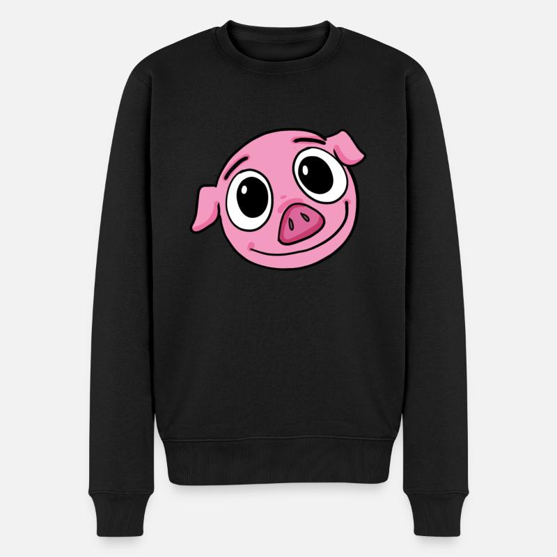 Porc - Pull Premium bio Homme - noir