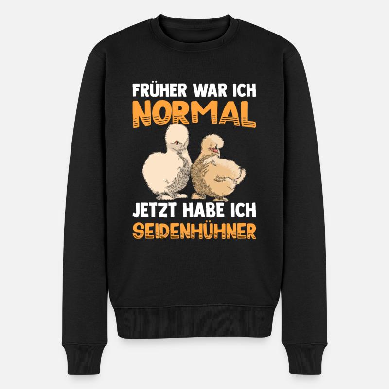 Seidenhühner Seidenhuhn Geschenk Silkie Hühner - Männer Premium Bio Pullover - Schwarz