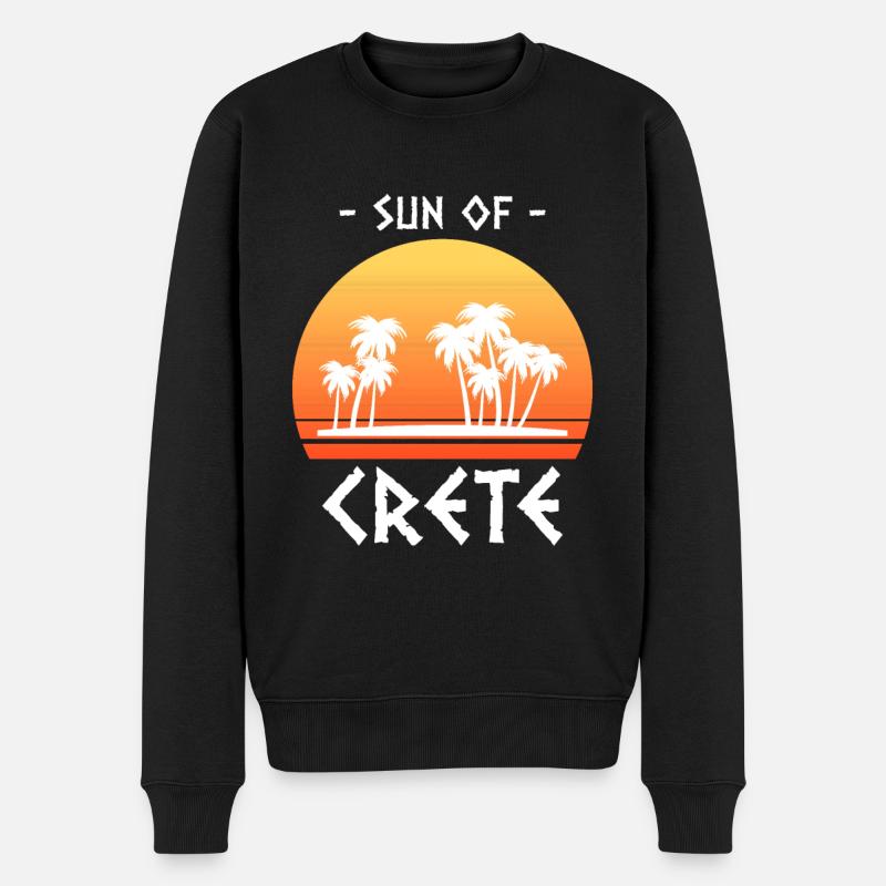 Crète Cadeaux de vacances - Pull Premium bio Homme - noir