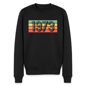 1973 - Men's Premium Organic Jumper - black - Front - Nico (187cm)