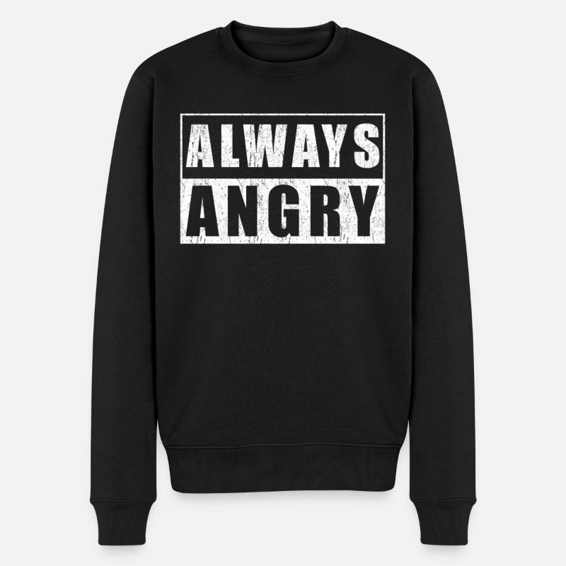 Wut Wütend Immer Wütend - Männer Premium Bio Pullover - Schwarz
