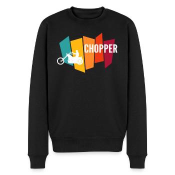 Chopper - Männer Premium Bio Pullover - Schwarz - Vorne - Nico (187cm)
