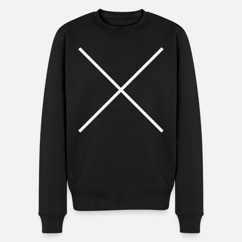 X - Männer Premium Bio Pullover - Schwarz