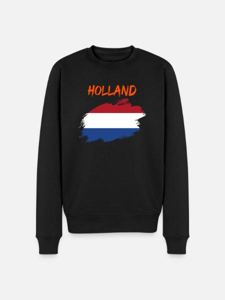 Holland Netherlands Flag Flag - Men's Premium Organic Jumper - black