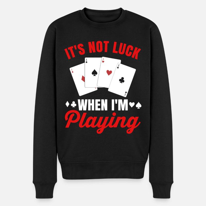 Poker - Pull Premium bio Homme - noir