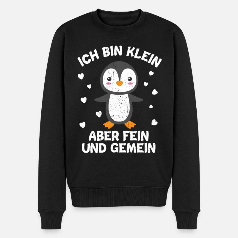 Pinguin - Männer Premium Bio Pullover - Schwarz