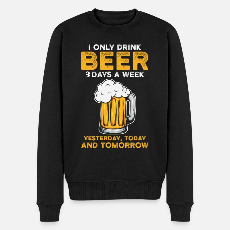 Bier - Männer Premium Bio Pullover - Schwarz