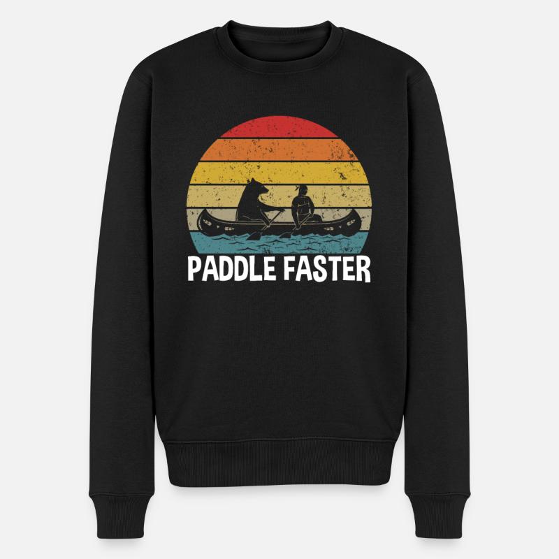 Kanu paddle faster - Pull Premium bio Homme - noir
