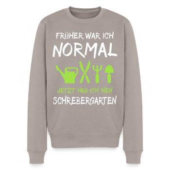 Garten Schrebergarten Sprüche - Männer Premium Bio Pullover - Taupe - Vorne - Nico (187cm)