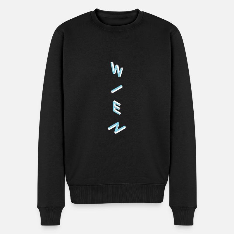 wien - Männer Premium Bio Pullover - Schwarz