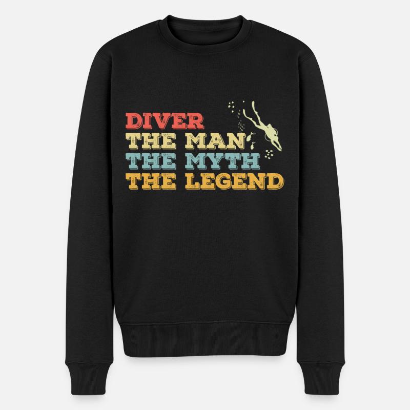 Plongée Sous-marine Plongeurs - Pull Premium bio Homme - noir