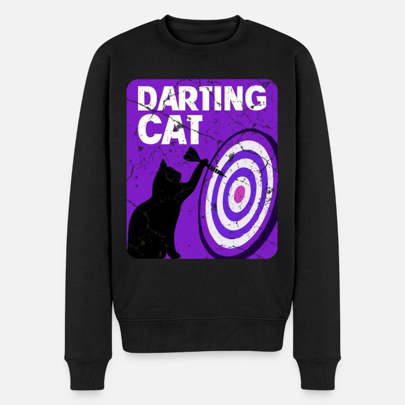 Dartspieler Chat - Pull Premium bio Homme - noir