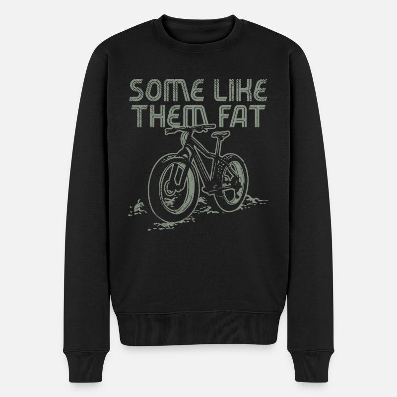Rad Fat Tire Mountainbiker MTB Biker Fatbike - Männer Premium Bio Pullover - Schwarz
