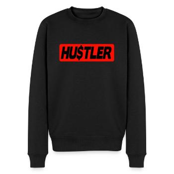 Hustler - Männer Premium Bio Pullover - Schwarz - Vorne - Nico (187cm)