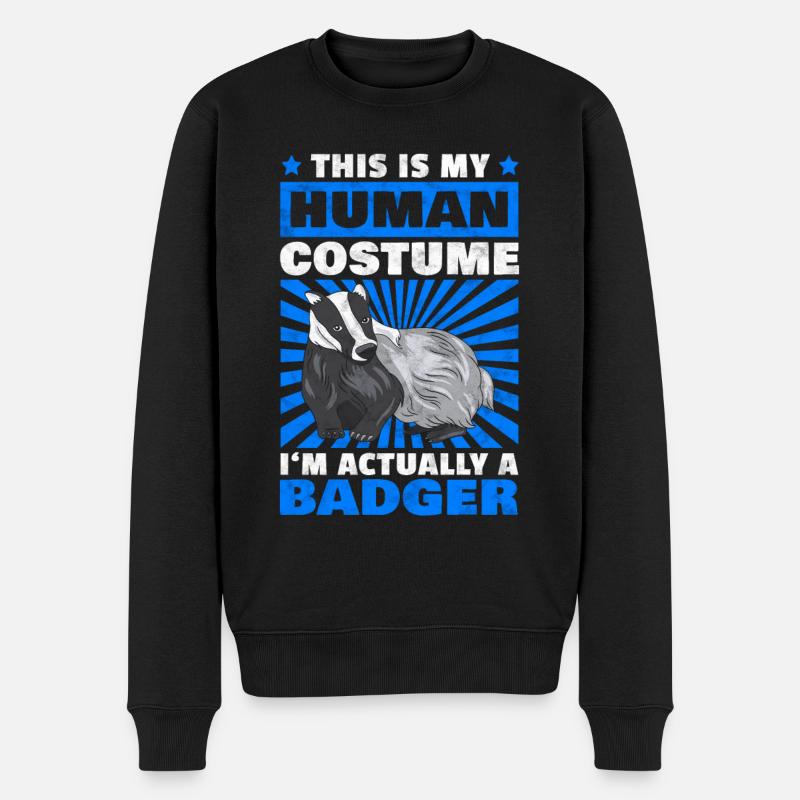 Das ist mein Honigdachs Kostüm Dachs Spruch - Männer Premium Bio Pullover - Schwarz