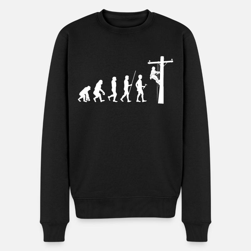 Elektriker Strom Handwerker Geschenk Volt Watt - Männer Premium Bio Pullover - Schwarz